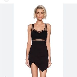 NWT Revolve Lost in Lunar Wilde Heart See Through Dress Black XS